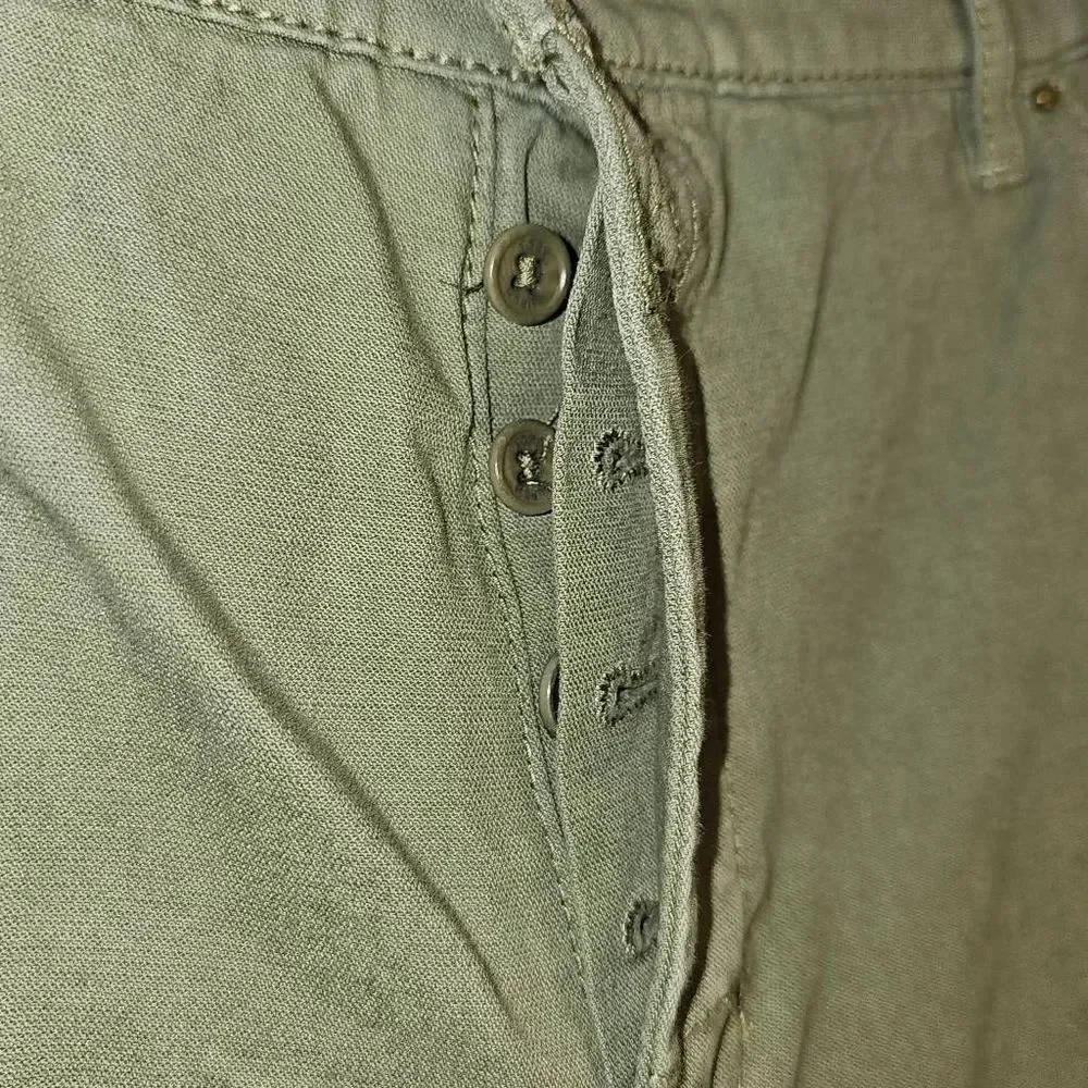 NWOT Tory Burch Womens Olive Green Straight Leg Cargo Pants‎ 28